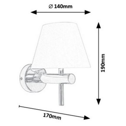 Rabalux 3996 - LED Badrumsbelysning vägg ANGUS LED/6W/230V IP44