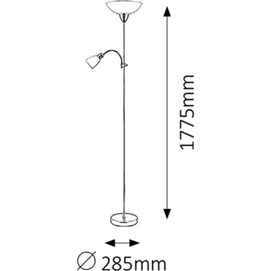 Rabalux - golvlampa 1xE27/60W+E14/40W