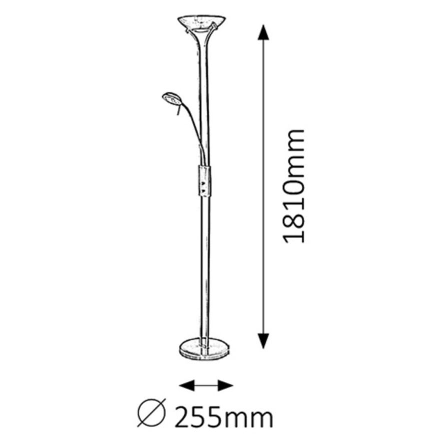 Rabalux 4076 - Golvlampa BETA 1xR7s/230W + 1xG9/40W