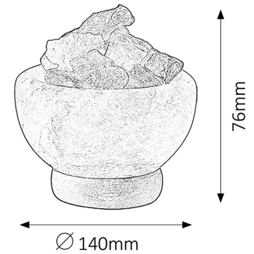 Rabalux - Saltlampa 1xE14/15W/230V 3,2 kg