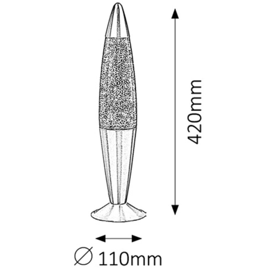 Rabalux 4113 - Lavalampa GLITTER 1xE14/25W/230V