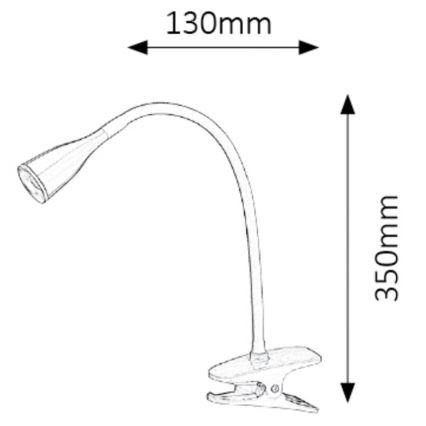Rabalux - LED bordslampa med klämma LED/4,5W/230V