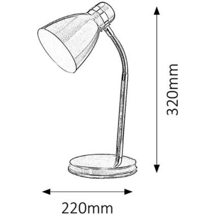 Rabalux 4208 - Bordslampa PATRIC 1xE14/40W/230V