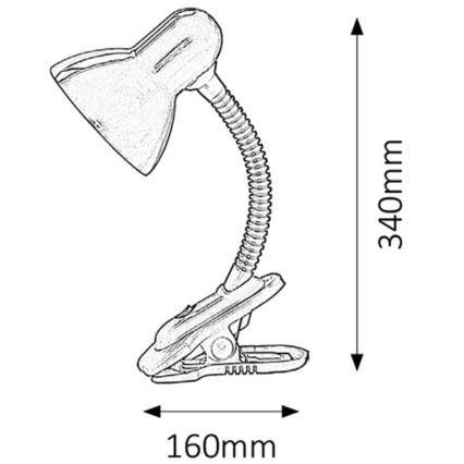 Rabalux 4258 - lampa med klämma DENNIS 1xE27/40W/230V