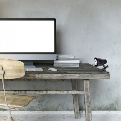 Rabalux 4357 - lampa med klämma 1xE14/40W/230V svart