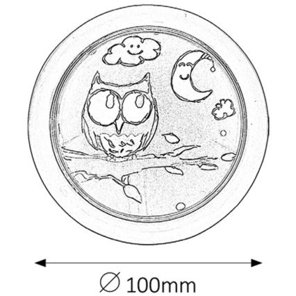 Rabalux - LED-väggbelysning för barn LED/0,3W/2x AA