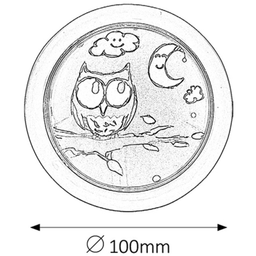 Rabalux - LED-väggbelysning för barn LED/0,3W/2x AA