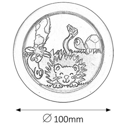 Rabalux 4565 - LED Väggbelysning Barnrum LEON LED/0,3W/2xAA