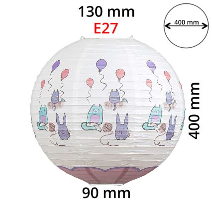 Rabalux 4632 - Barnskärm för barnlampa CATHY E27, Ø 40 cm