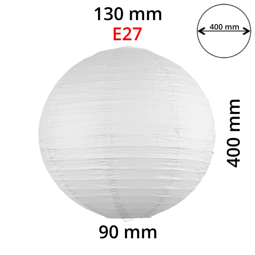 Rabalux 4898 - Lampskärm till RICE taklampa vit E27 Ø 40 cm