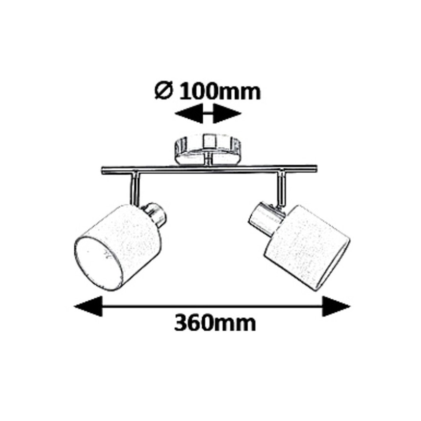 Rabalux 5010 - Spotlight NATINA 2xE14/25W/230V