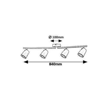 Rabalux 5048 - LED Spotlight SOLANGE 4xLED/6W/230V