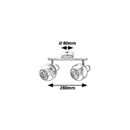 Rabalux 5398 - Spotlight SALAZAR 2xE14/40W/230V
