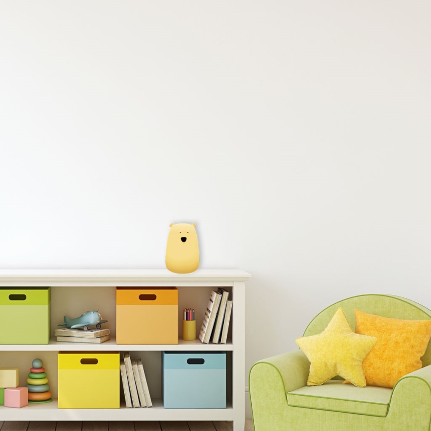 Rabalux - LED RGB Barnlampa LED/0,4W/5V 1200 mAh björn