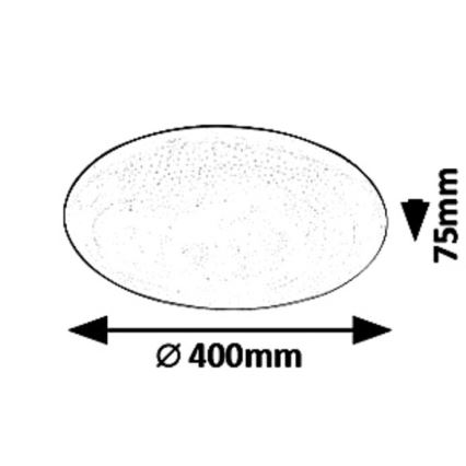 Rabalux - Dimmbar LED-taklampa STAR LED/36W/230V med fjärrkontroll Ø 40 cm