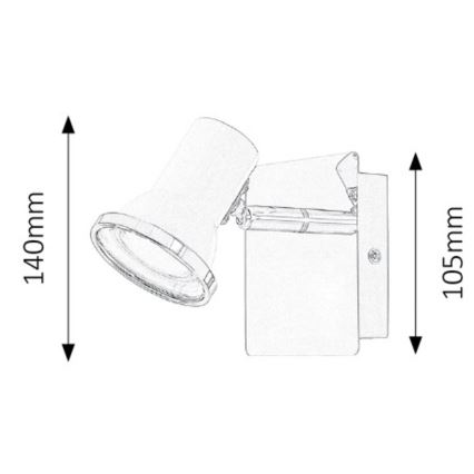 Rabalux 5497 - LED Badrumsbelysning vägg STEVE 1xGU10/4,5W/230V