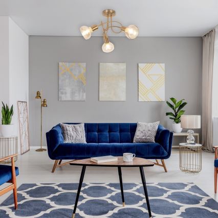 Rabalux 5548 - Ljuskrona HOLLY 3xE14/40W/230V guld