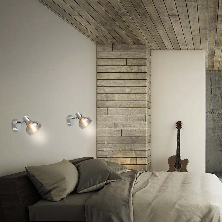 Rabalux 5555 - Väggbelysning HOLLY 1xE14/40W/230V glänsande krom