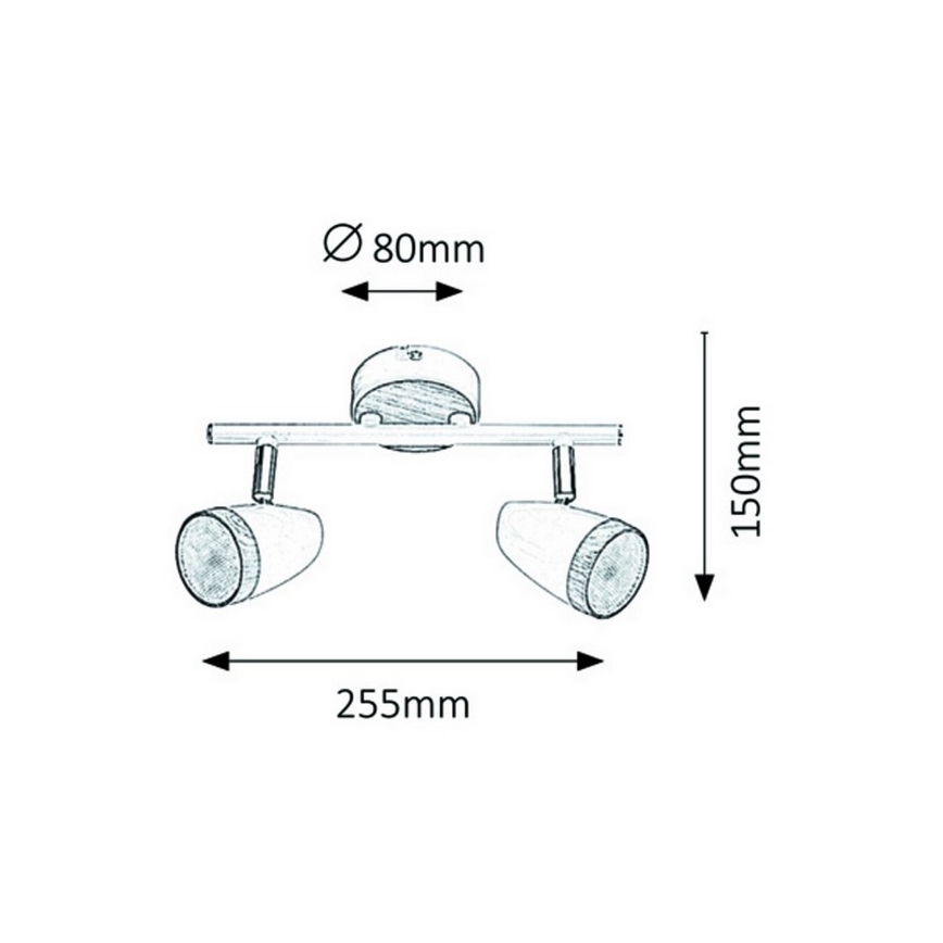 Rabalux 5565 - LED spotlight KAREN 2xLED/4W/230V