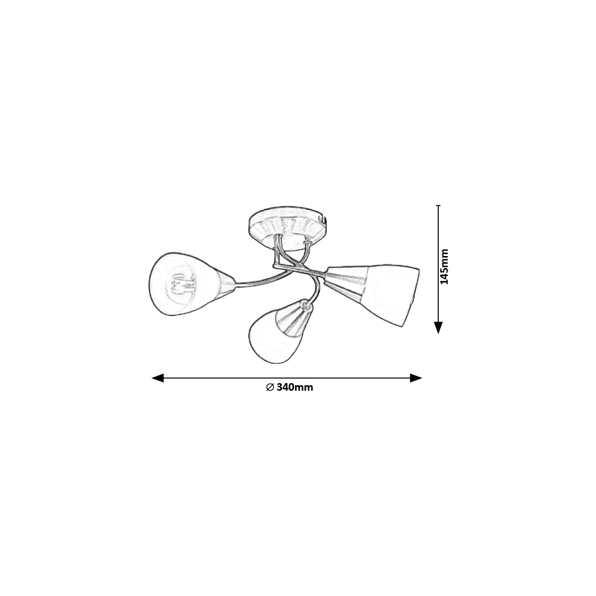 Rabalux - Taklampa 3xE14/40W/230V diameter 34 cm