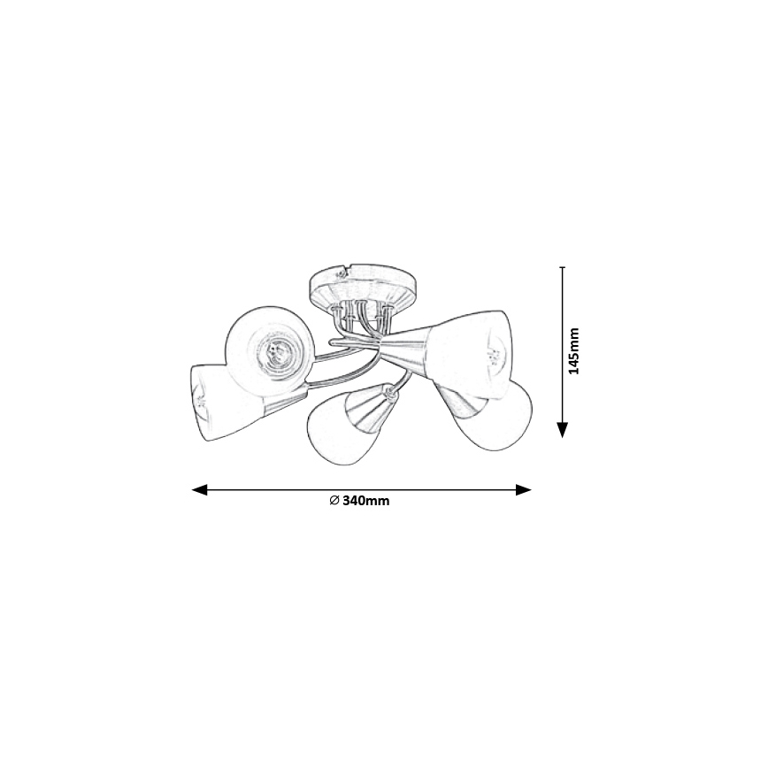 Rabalux - Taklampa 5xE14/40W/230V diameter 34 cm