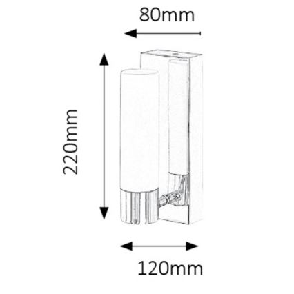 Rabalux - LED vägglampa för badrum JIM LED/5W/230V IP44