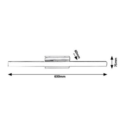 Rabalux - LED badrumsvägglampa LED/13W/230V IP44 63 cm