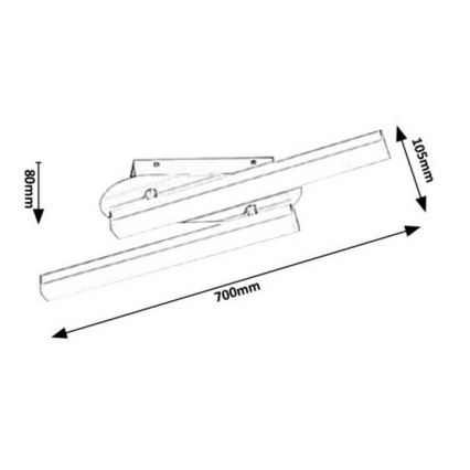 Rabalux 5785 - LED Badrumsbelysning vägg MARIUS LED/18W/230V IP44