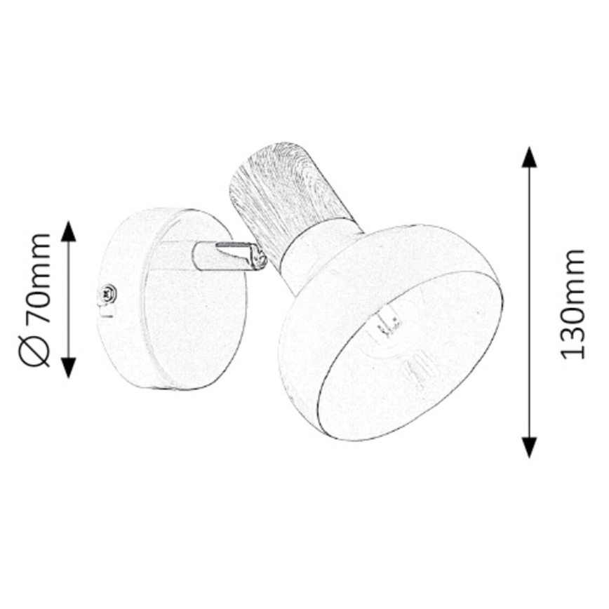 Rabalux 5943 - Väggspotlight HOLLY 1xE14/40W/230V vit