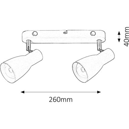 Rabalux - Spotbelysning 2xE27/20W/230V