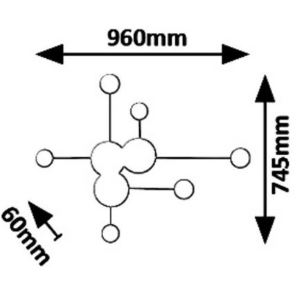 Rabalux 6260 - LED Väggbelysning AMADEO LED/21W/230V
