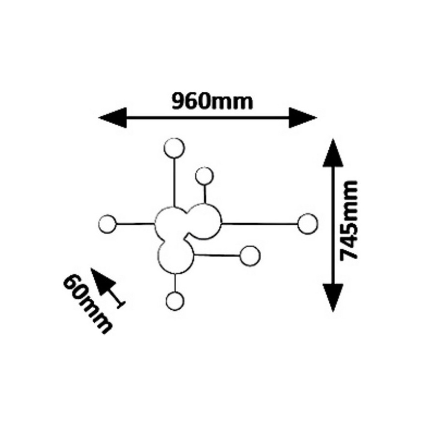 Rabalux 6260 - LED Väggbelysning AMADEO LED/21W/230V