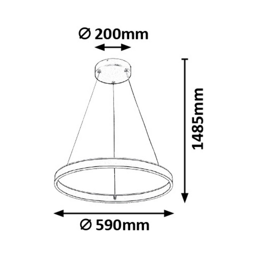 Rabalux - LED dimbar taklampa LED/36W/230V + fjärrkontroll
