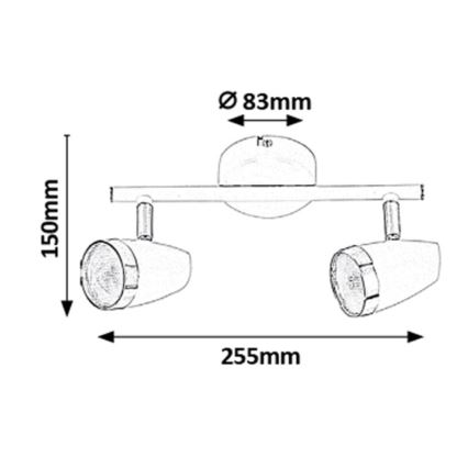 Rabalux 6513 - LED spotlight KAREN 2xLED/4W/230V