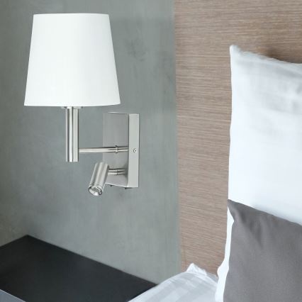 Rabalux - LED Vägglampa E27/40W + LED/3W