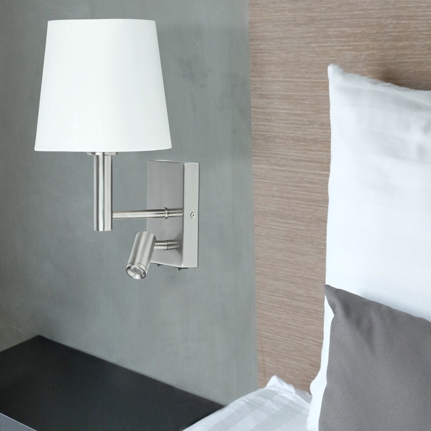 Rabalux - LED Vägglampa E27/40W + LED/3W