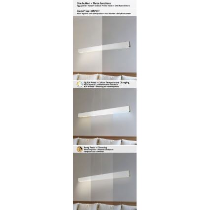 Rabalux 6670 - LED Dimbar ljuskrona med upphängning LED/24W/230V 120 cm