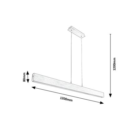 Rabalux 6670 - LED Dimbar ljuskrona med upphängning LED/24W/230V 120 cm