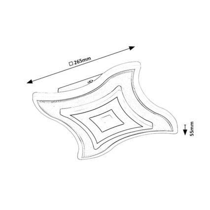 Rabalux - LED-taklampa LED/20W/230V 3000/4000/6000K 26,5x26,5 cm