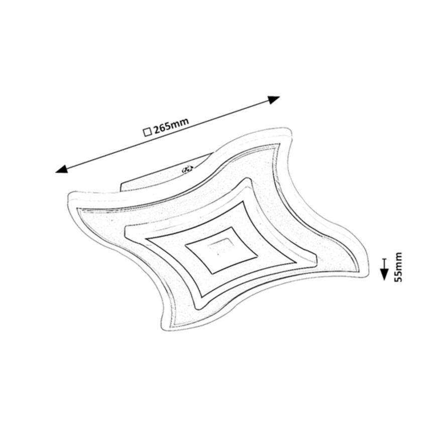 Rabalux - LED-taklampa LED/20W/230V 3000/4000/6000K 26,5x26,5 cm