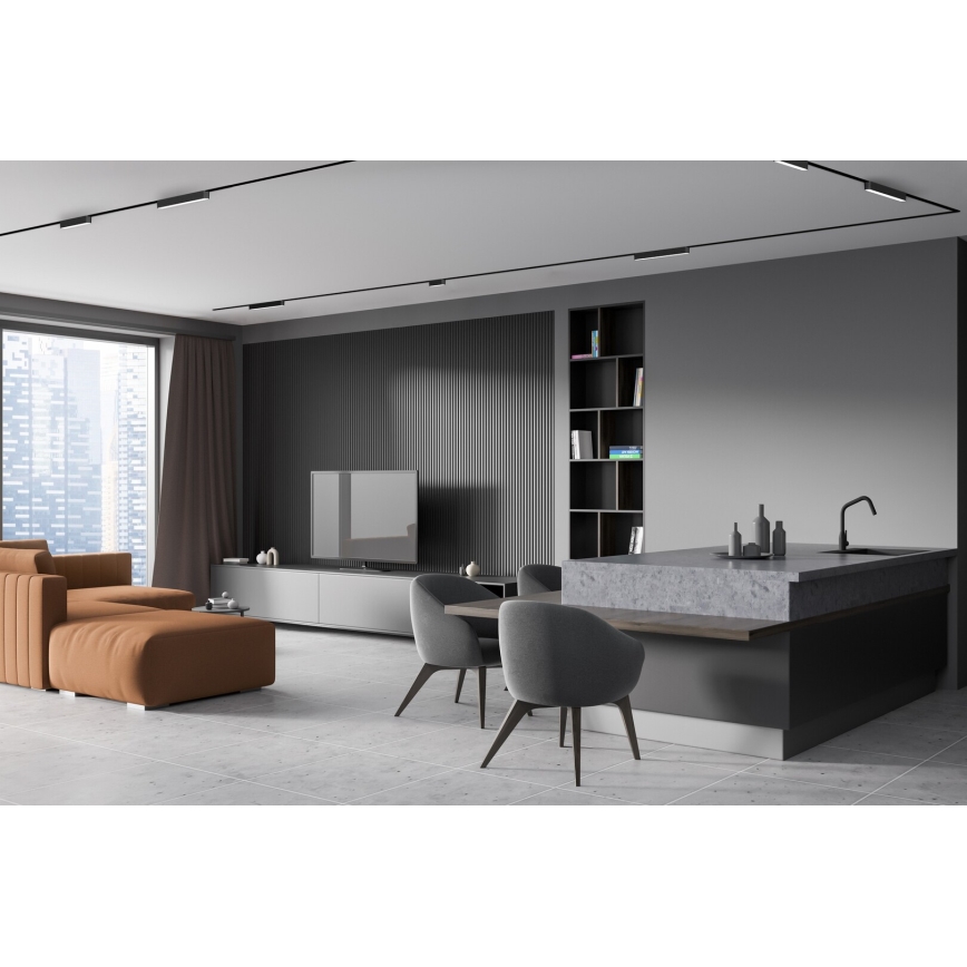 Rabalux - LED Takljus för 1-fas skenssystem LED/6W/24V 3000K 11,5 cm svart