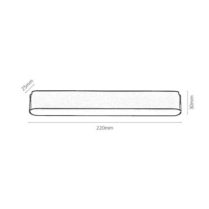 Rabalux - LED Takljus för 1-fas skenssystem LED/12W/24V 3000K 22 cm svart