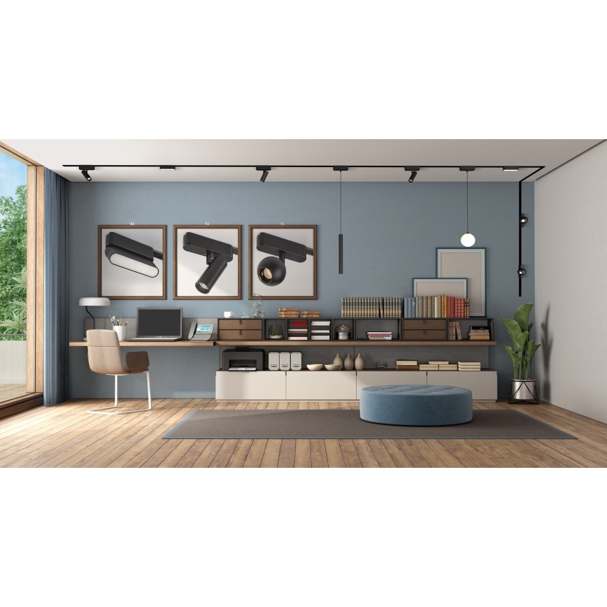 Rabalux - LED Takljus för 1-fas skenssystem LED/12W/24V 3000K 22 cm svart