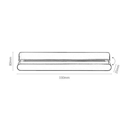 Rabalux - LED Takljus för 1-fas skenssystem LED/16W/24V 3000K 33 cm svart