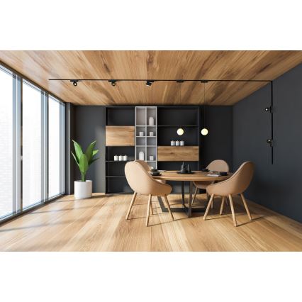 Rabalux - LED ljuskrona med textilsladd för 1-fas skensystem LED/5W/24V 3000K svart