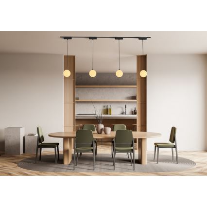 Rabalux - LED ljuskrona med textilsladd för 1-fas skensystem LED/5W/24V 3000K svart