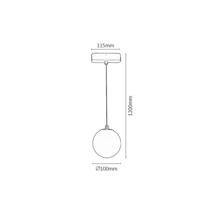 Rabalux - LED ljuskrona med textilsladd för 1-fas skensystem LED/5W/24V 3000K svart