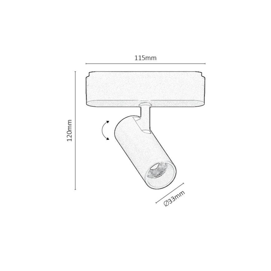 Rabalux - LED Spotlight för 1-fas skensystem LED/6W/24V 4000K svart