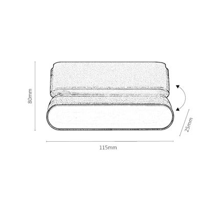 Rabalux - LED Dimbar taklampa för 1-fas skensystem LED/4W/24V 2700-5500K Wi-Fi Tuya 11,5 cm svart