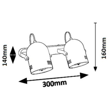 Rabalux - Spotlight MINUET 2xE14/40W/230V